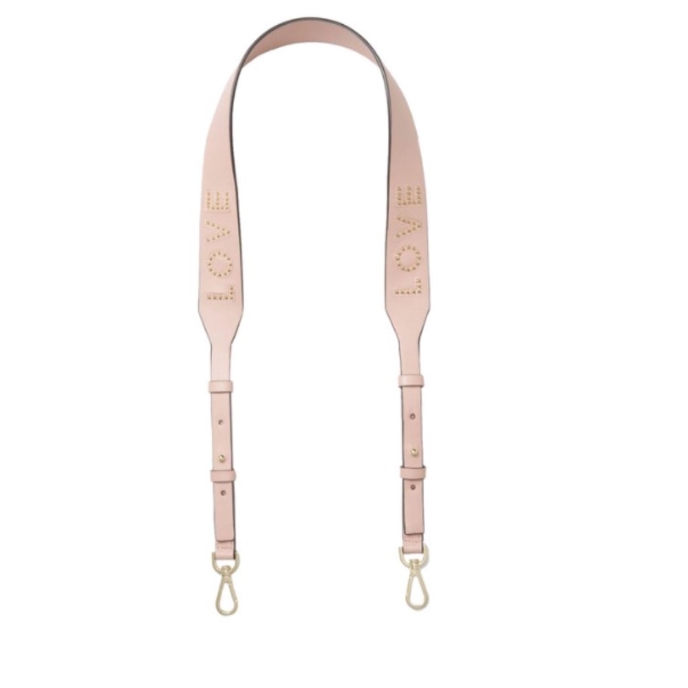 Michael Kors Love Studded Leather Shoulder Strap